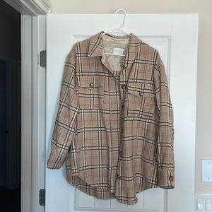Plaid print light jacket